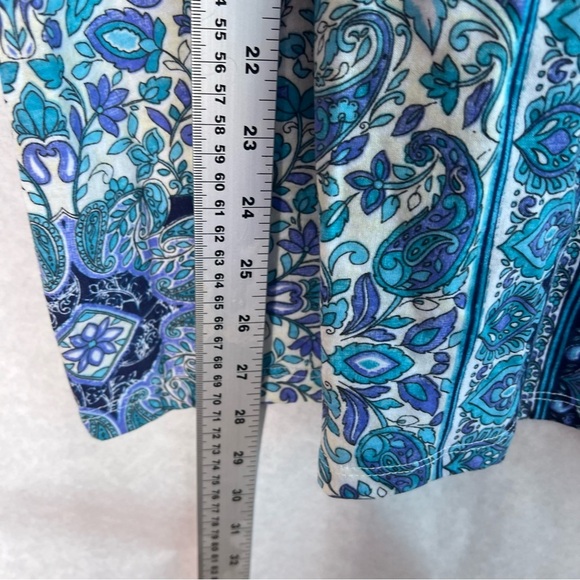 5/$25 Rebecca Malone, Paisley, print women’s shirt size 1X - Picture 3 of 7